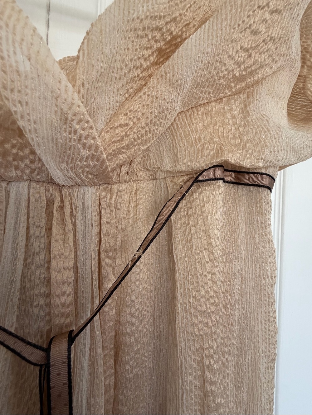 Carolina Herrera Cream Maxi Dress with corset size 0 - Picture 7 of 16